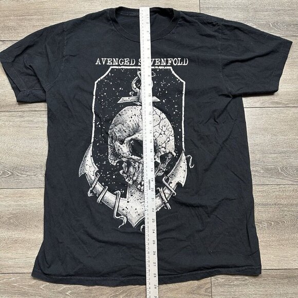 Avenged Sevenfold Rock Group Band T Shirt Men's Size XL Bay Island Skull Anchor - Picture 6 of 6